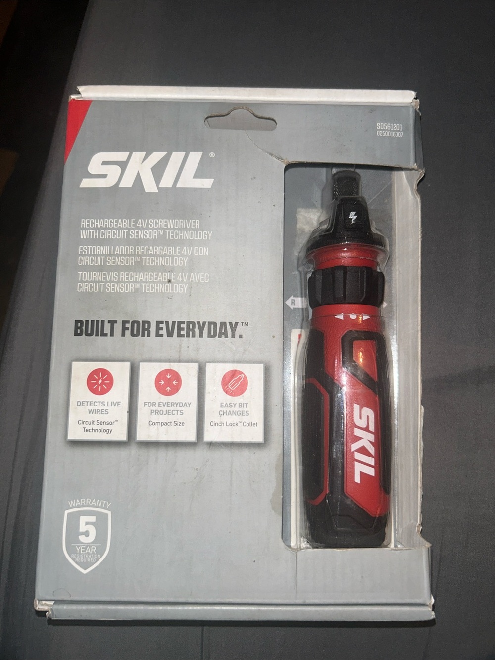 Red and Black Rechargeable 4V Screwdriver